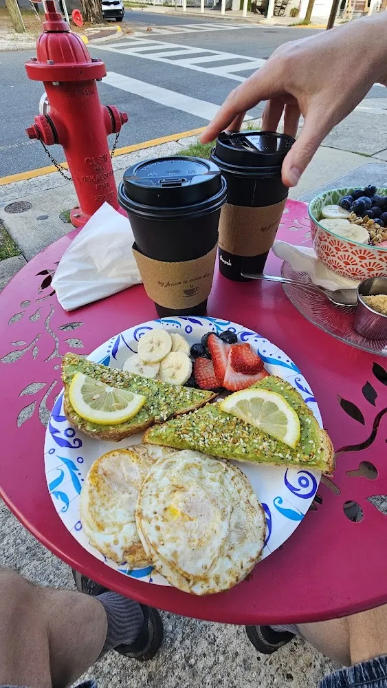Avocado Toast Eggs Fruit